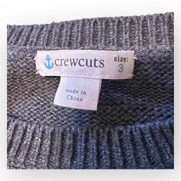 Crewcuts by JCrew Kids Gray Sweater with Neon Glow In Dark Monster Boys Size 3T - Picture 5 of 13